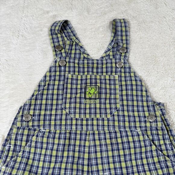 Vintage OshKosh B’Gosh Plaid Frog Boys Overalls - Picture 2 of 7
